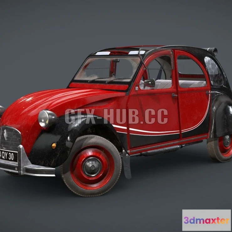 1205956 - CAR - 2CV Charleston 1986 3D Model