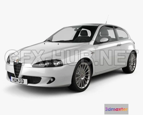 1206000 - CAR - Alfa Romeo 147 3door 2009  3D Model
