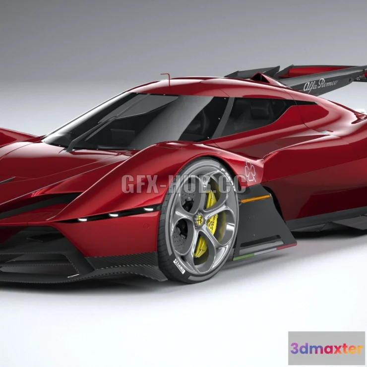 1206004 - CAR - Alfa Romeo 8C-R Tazio 2020 3D Model