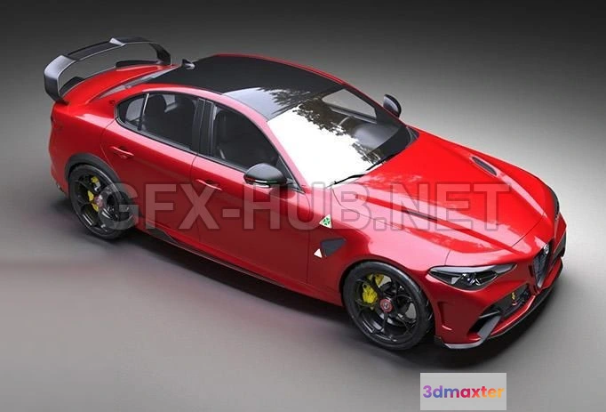 1206012 - CAR - Alfa Romeo Giulia GTAm 2021 3D Model