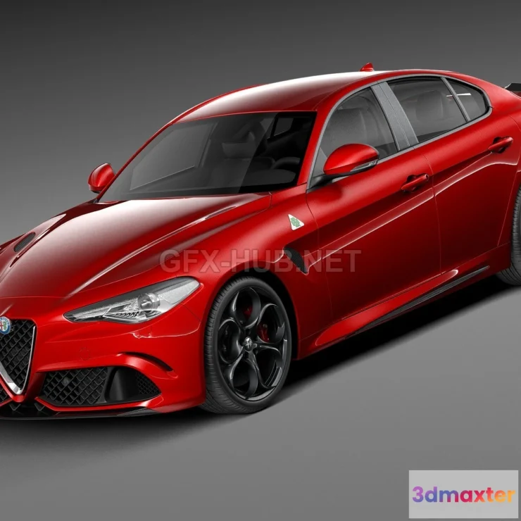 1206014 - CAR - Alfa Romeo Giulia Quadrifoglio 2016 car 3D Model