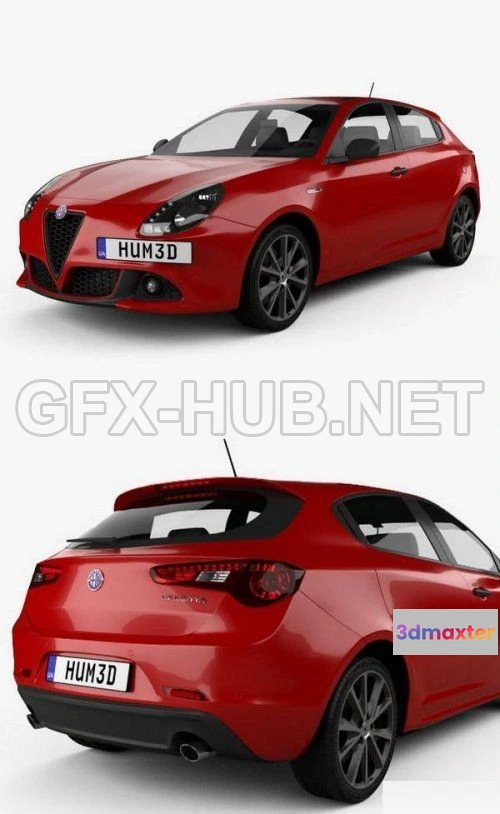1206018 - CAR - Alfa Romeo Giulietta 2016  3D Model