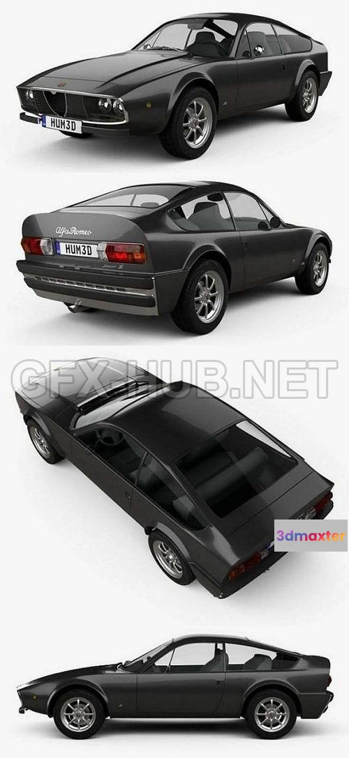 1206022 - CAR - Alfa Romeo GT 1300 Junior Zagato 1972 3D Model