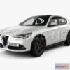 1206026 - CAR - Alfa Romeo Stelvio Q4 2017  3D Model