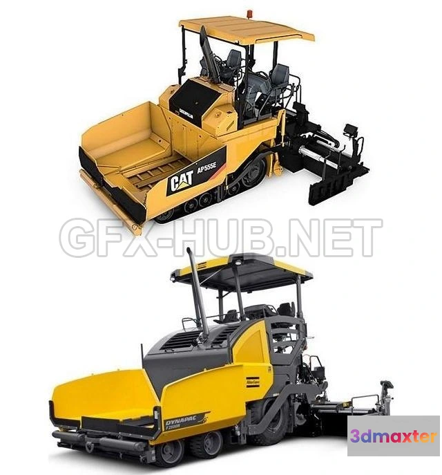 1206052 - CAR - Asphalt Paver 3D Model