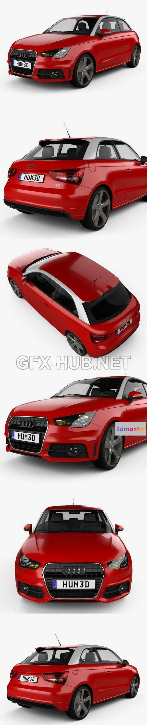 1206082 - CAR - Audi A1 2010  3D Model
