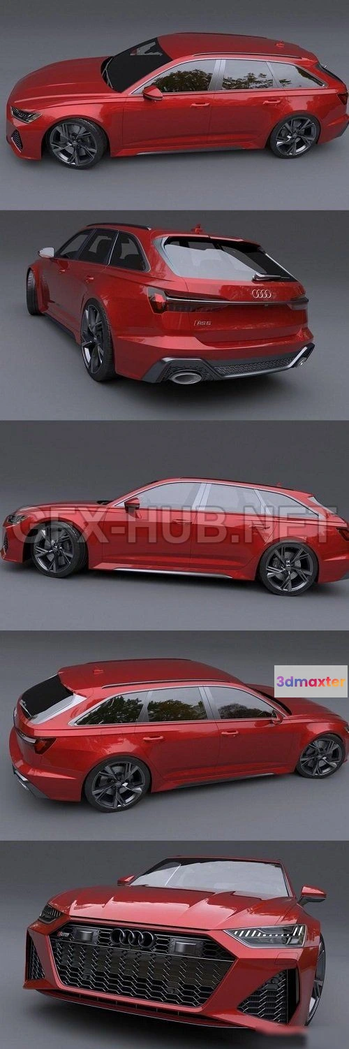 1206160 - CAR - Audi RS6 Avant 2020  3D Model
