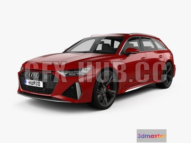 1206162 - CAR - Audi RS6 Avant 2022 car 3D Model