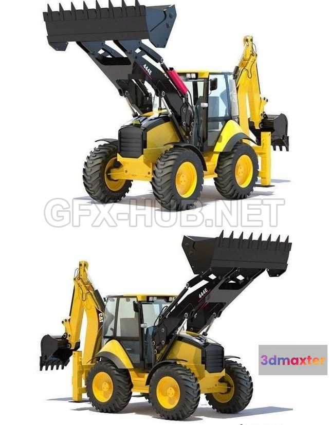 1206194 - CAR - Backhoe Loader 3D Model