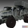 1206222 - CAR - BM-21 Grad  VR AR low-poly  3D Model