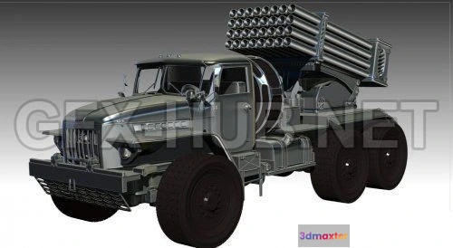 1206222 - CAR - BM-21 Grad  VR AR low-poly  3D Model