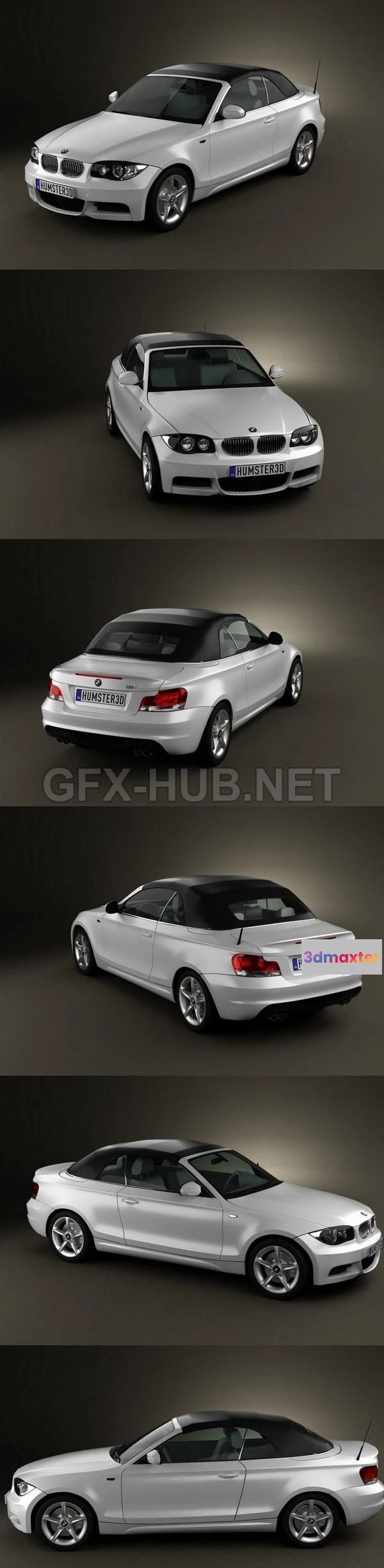 1206226 - CAR - BMW 1 Series convertible 2009  3D Model