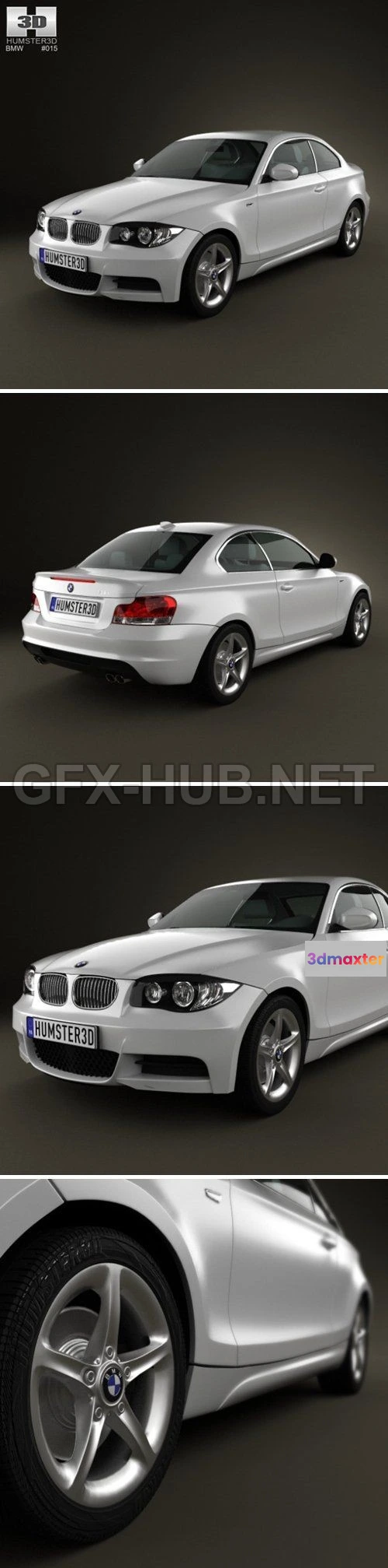 1206228 - CAR - BMW 1 Series coupe 2009  3D Model