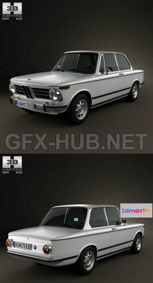 1206230 - CAR - BMW 2002 1968  3D Model