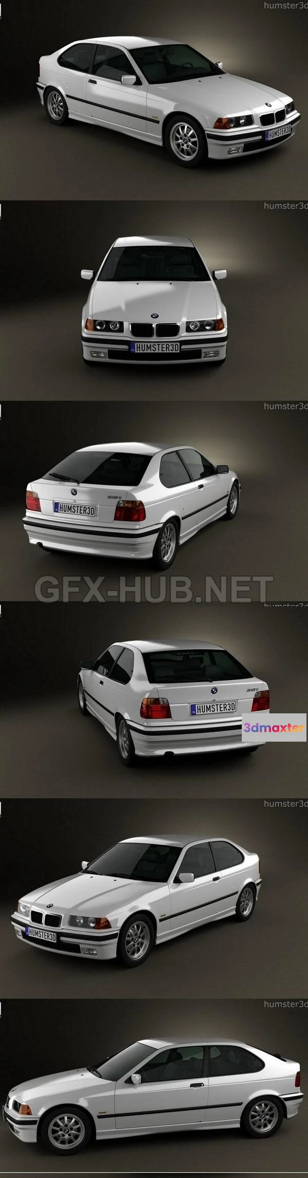 1206232 - CAR - BMW 3 Series (E36) compact 1994  3D Model