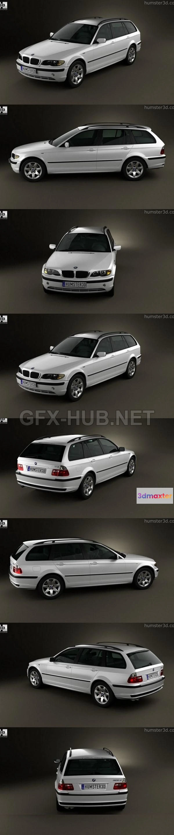 1206244 - CAR - BMW 3 Series touring (E46) 2001  3D Model