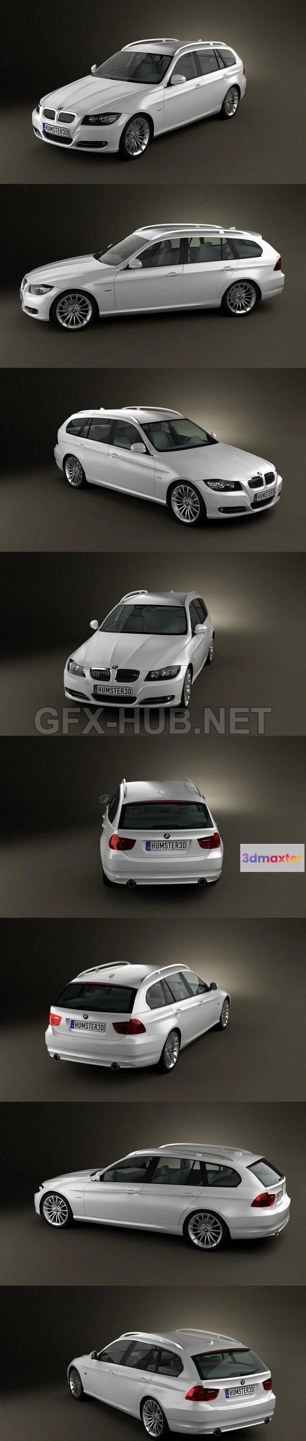 1206246 - CAR - BMW 3 series Touring 2011  3D Model