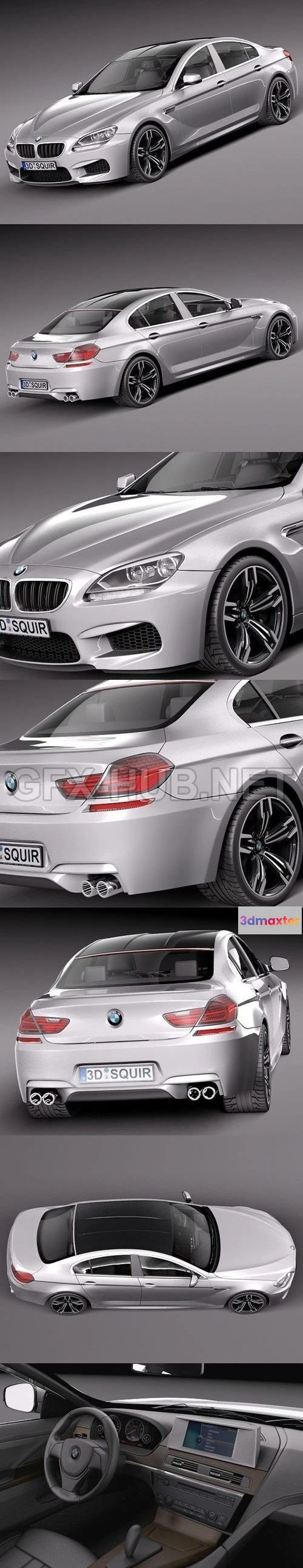 1206322 - CAR - BMW M6 Gran Coupe 2014 -  3D Model