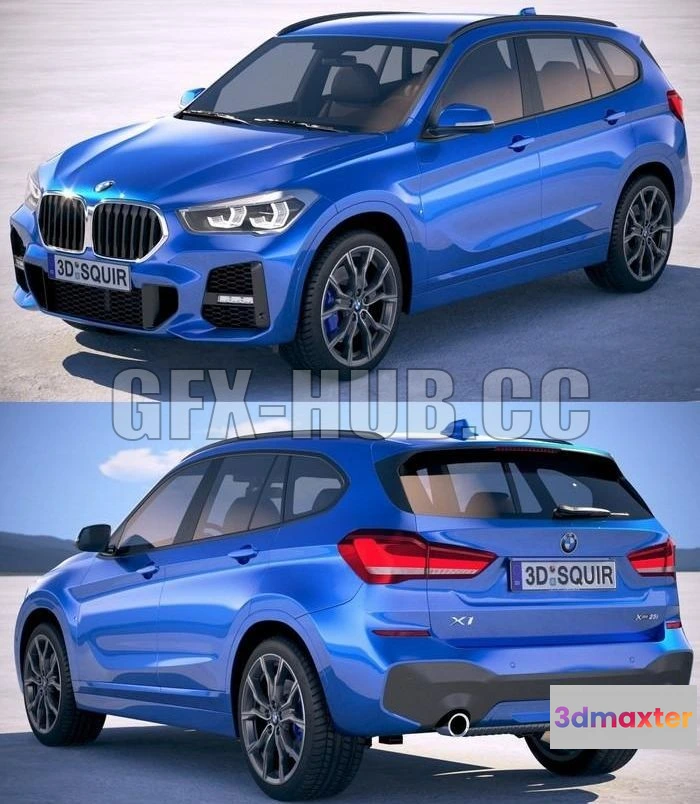 1206332 - CAR - BMW X1 M-Sport 2020 3D Model