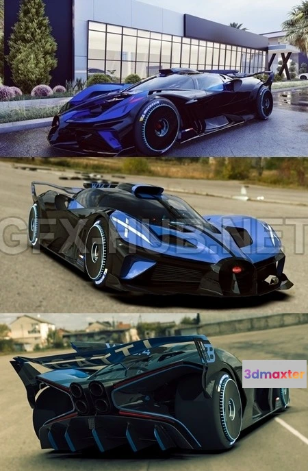 1206370 - CAR - Bugatti Bolide for Lumion 10-11 3D Model