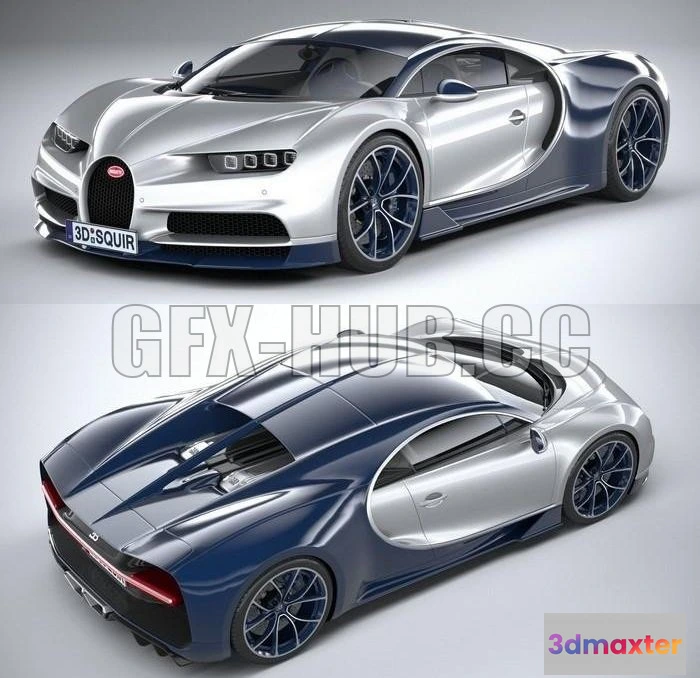 1206376 - CAR - Bugatti Chiron 2020 3D Model