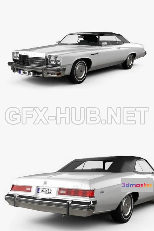1206396 - CAR - Buick LeSabre convertible 1975  3D Model
