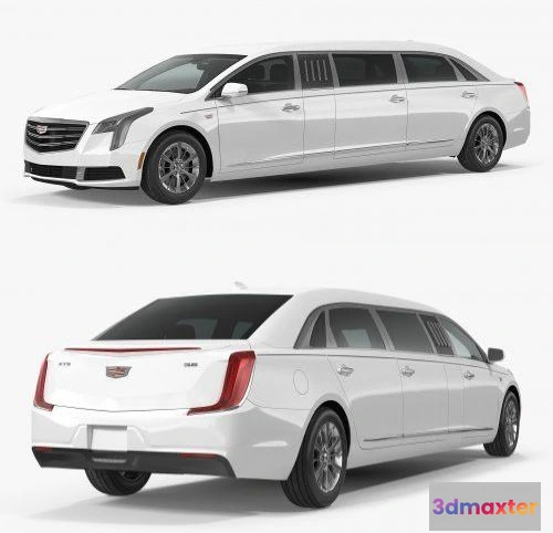 1206436 - CAR - Cadillac XTS 70” Limousine 3D Model