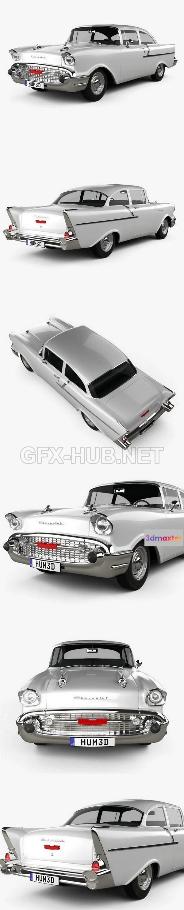 1206468 - CAR - Chevrolet 150 sedan 1957  3D Model