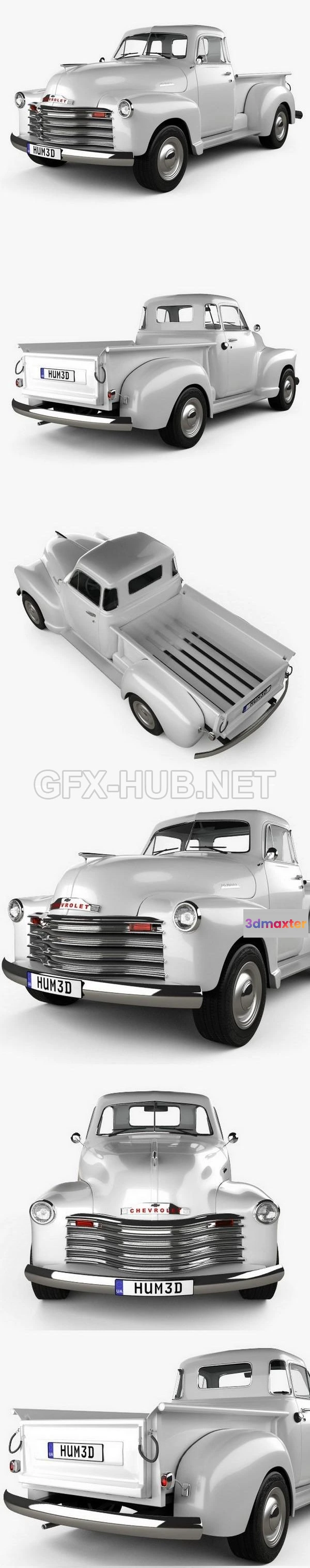 1206476 - CAR - Chevrolet Advance Design Pickup 1951  3D Model