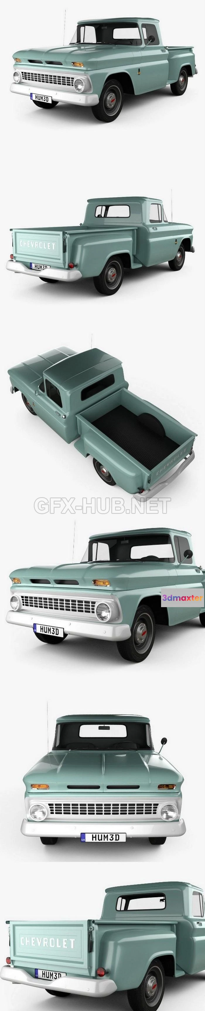 1206484 - CAR - Chevrolet C10 (K10) 1963  3D Model