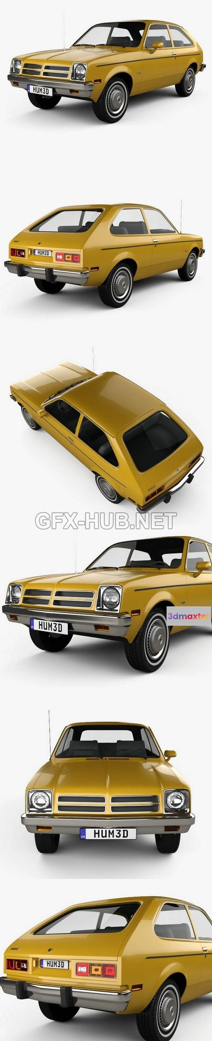 1206508 - CAR - Chevrolet Chevette coupe 1976  3D Model