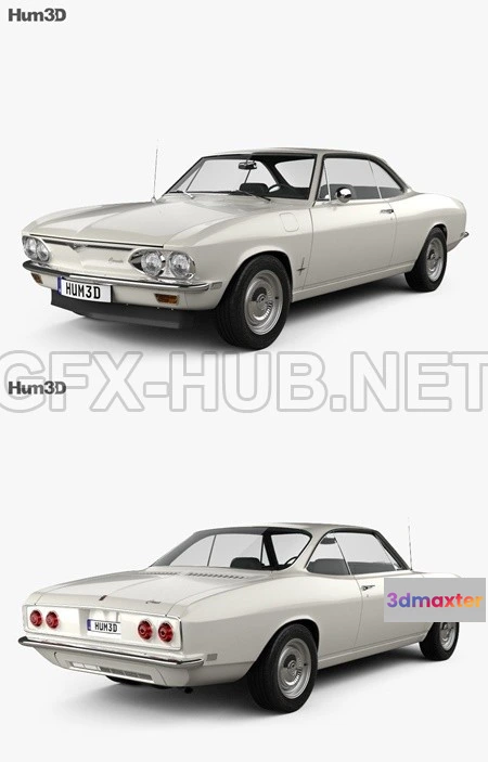 1206512 - CAR - Chevrolet Corvair 1965  3D Model