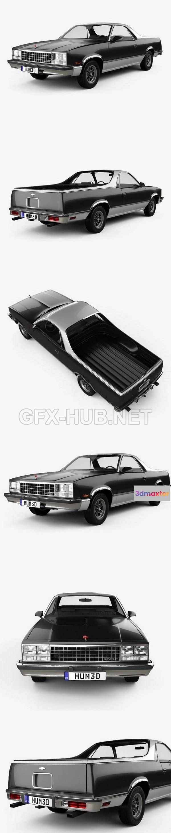 1206534 - CAR - Chevrolet El Camino 1982  3D Model