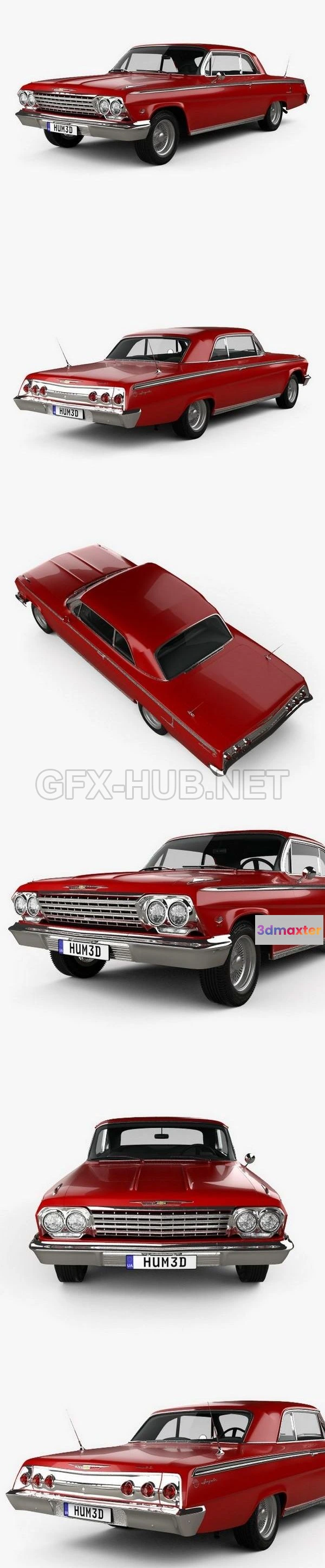1206548 - CAR - Chevrolet Impala SS 409 1962  3D Model