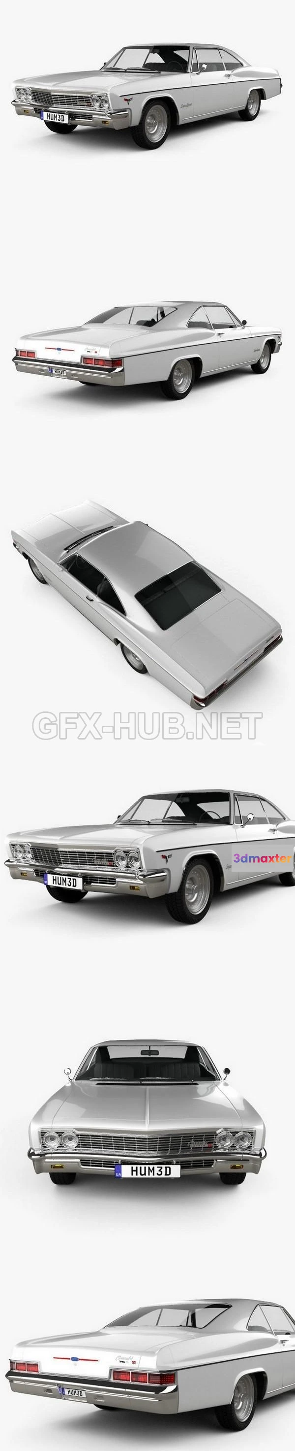 1206550 - CAR - Chevrolet Impala SS Sport Coupe 1966  3D Model