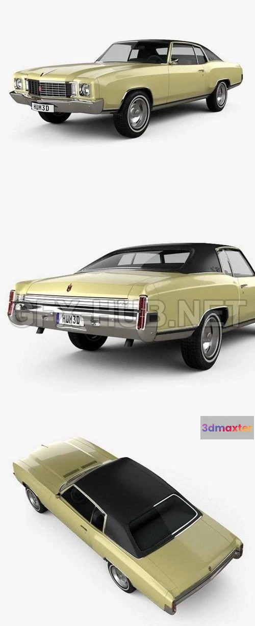 1206556 - CAR - Chevrolet Monte Carlo 1972  3D Model