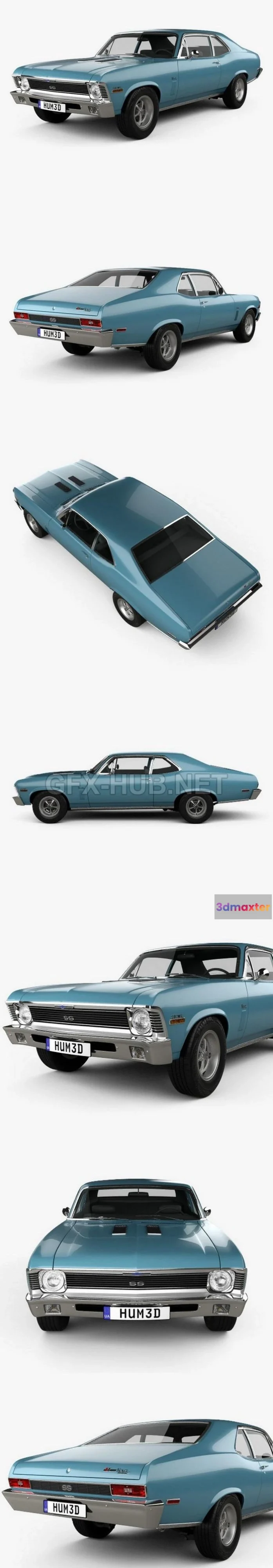 1206560 - CAR - Chevrolet Nova SS 396 1970  3D Model
