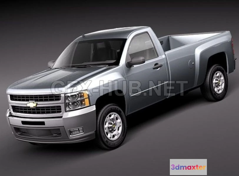 1206568 - CAR - Chevrolet Silverado 2500hd regular cab 3D Model