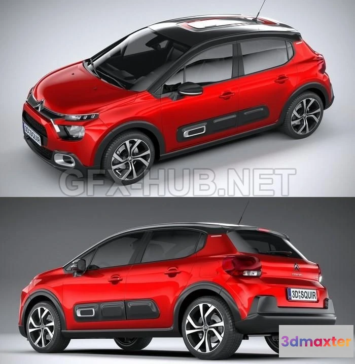 1206600 - CAR - Citroen C3 2020 3D Model