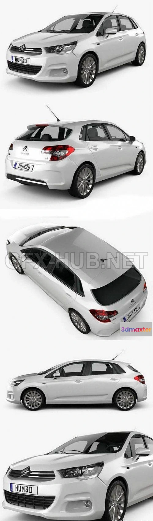 1206604 - CAR - Citroen C4 2011  3D Model
