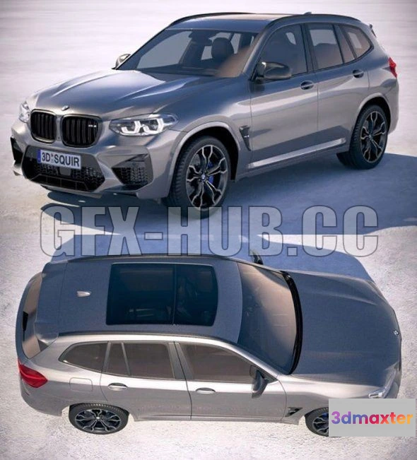 1206624 - CAR - Crossover BMW X3M Competition 2020 3D Model