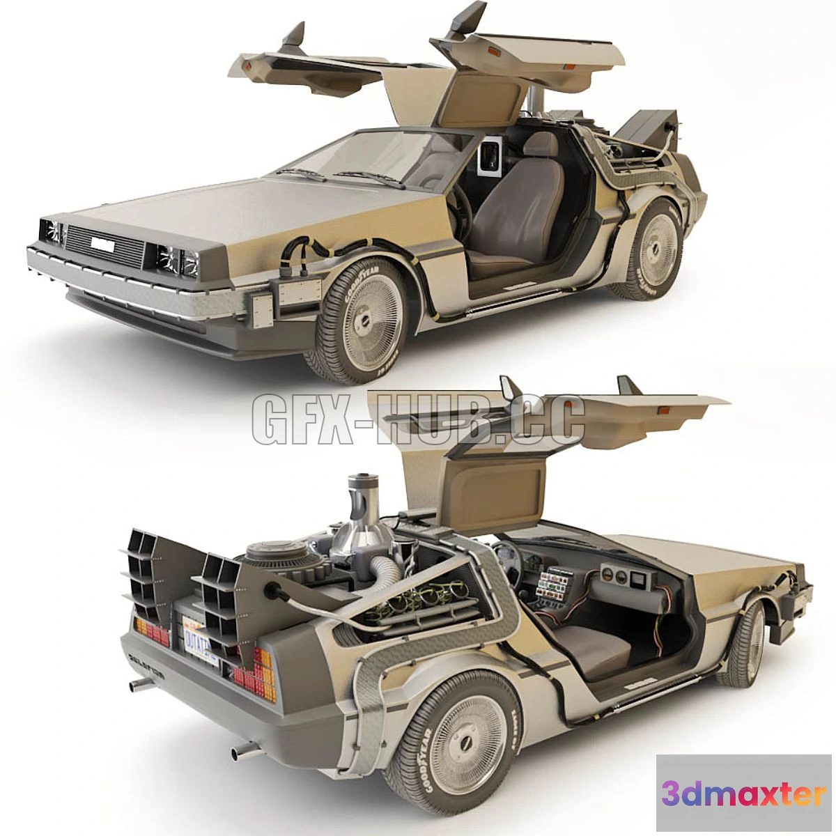 1206650 - CAR - DeLorean DMC-12  3D Model