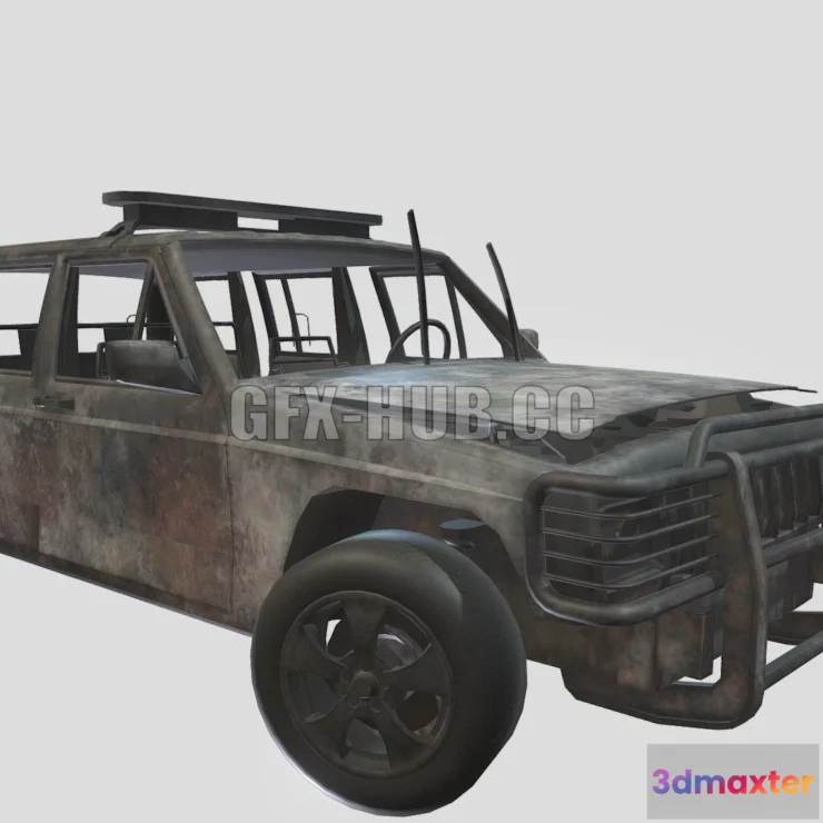 1206654 - CAR - Destroyed Car 3D Model