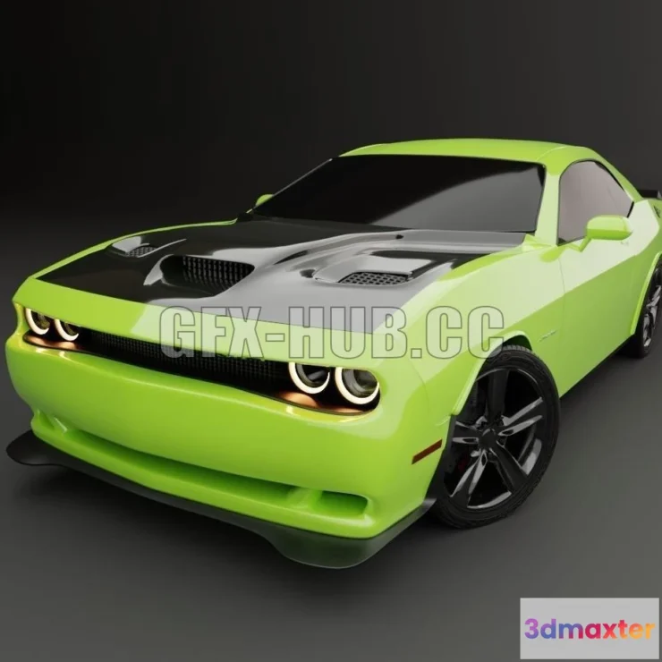 1206668 - CAR - Dodge challenger hellcat 3D Model