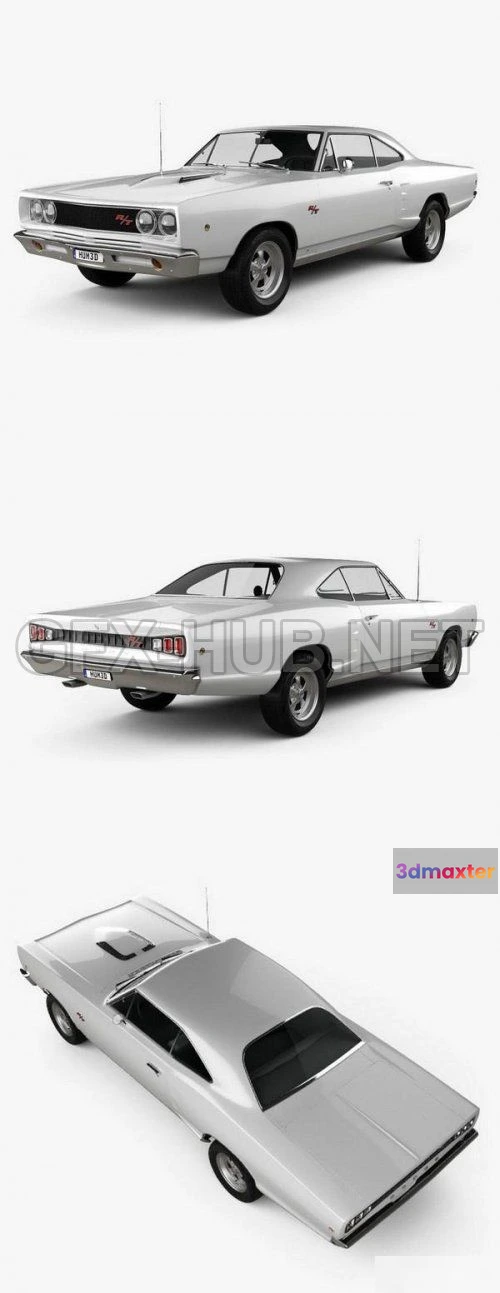 1206686 - CAR - Dodge Coronet RT Coupe 1968 3D Model
