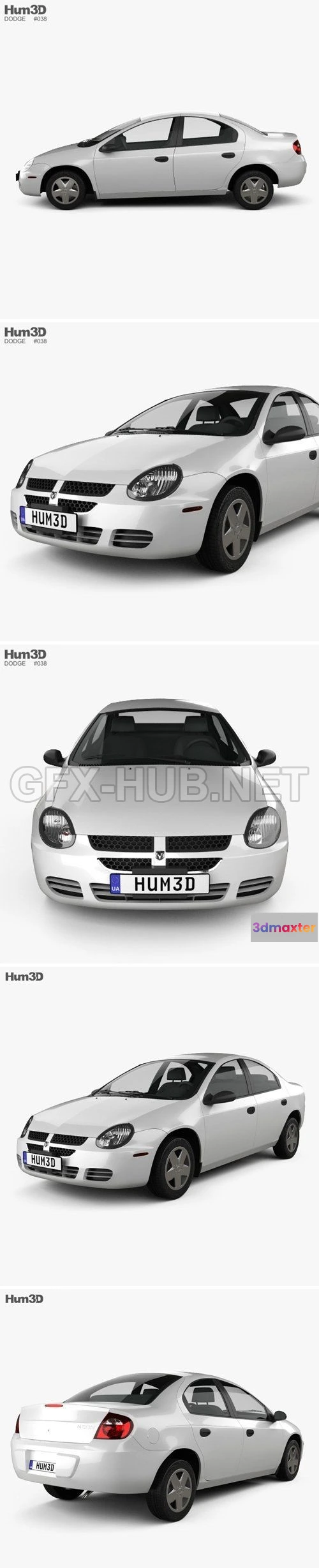 1206696 - CAR - Dodge Neon 2005  3D Model