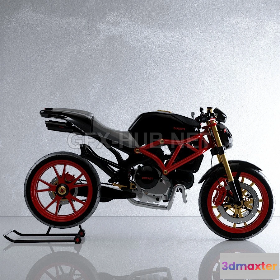 1206726 - CAR - Ducati Monster 896 3D Model