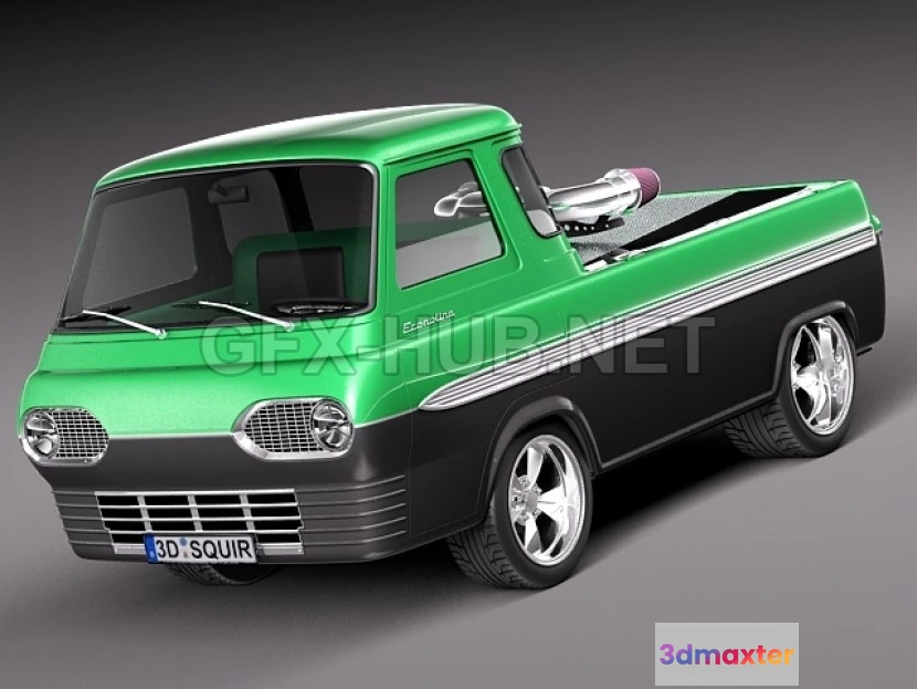 1206728 - CAR - E100 Econoline pickup 1961-1967 3D Model