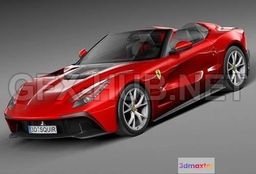1206766 - CAR - Ferrari F12 TRS Roadster 2014 3D Model
