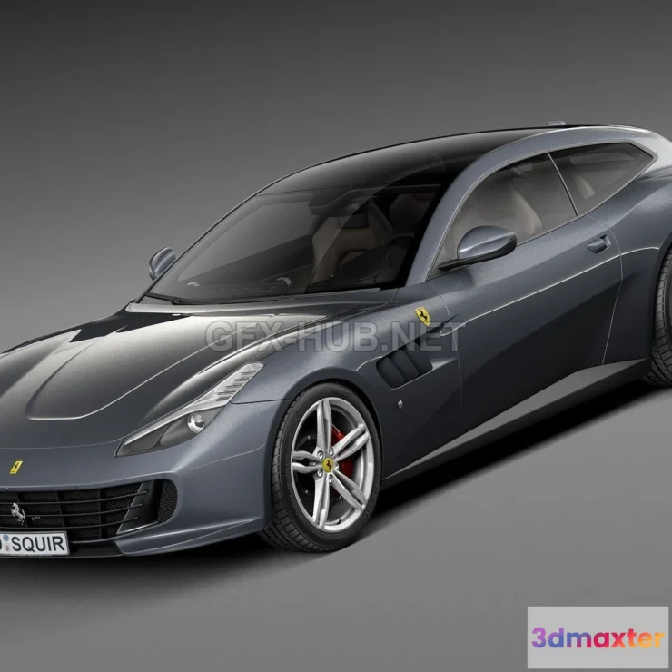 1206786 - CAR - Ferrari GTC4 Lusso 2017 3D Model